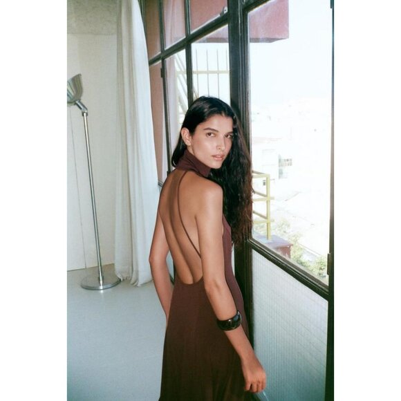 ZARA LONG BACKLESS DRESS - Picture 3 of 6